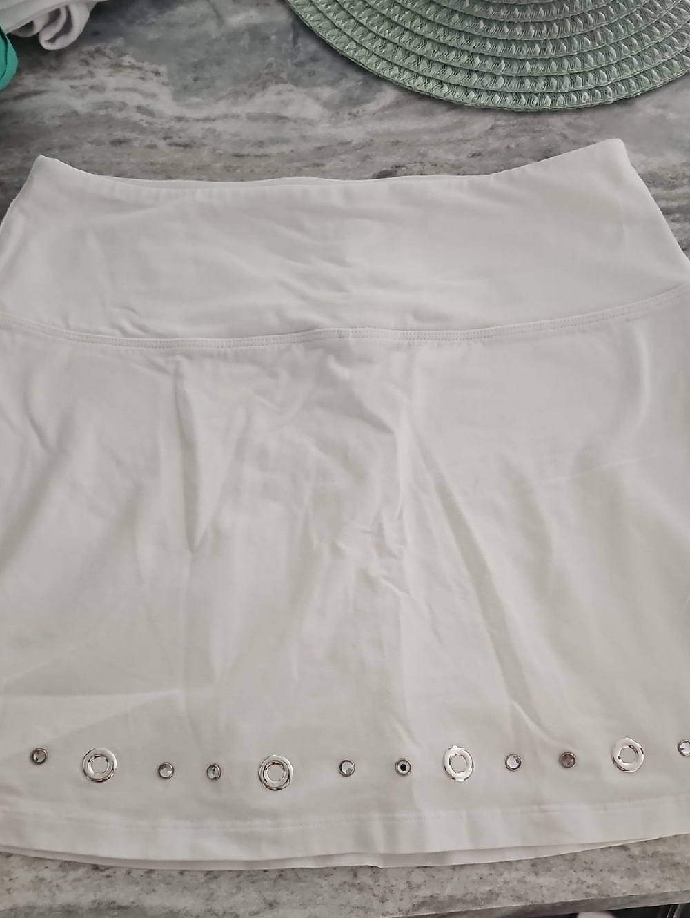 White Eyelet Detail Women’s Skort